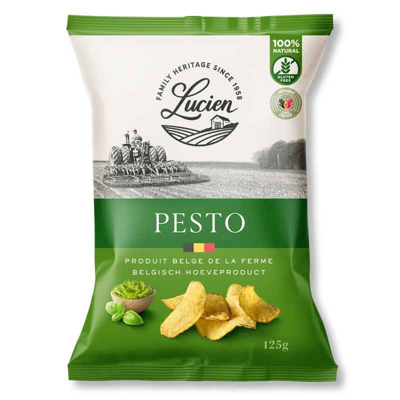 Chips belges au pesto